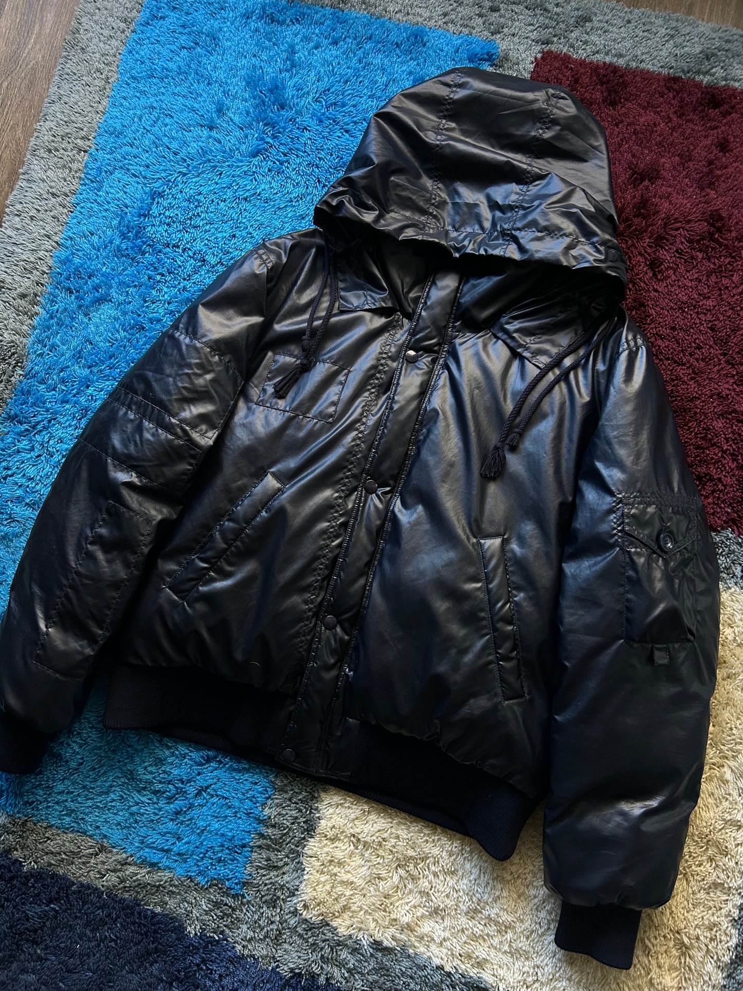 Raf Simons AW05-06 SAMPLE Waxed Puffer Bomber Jacket