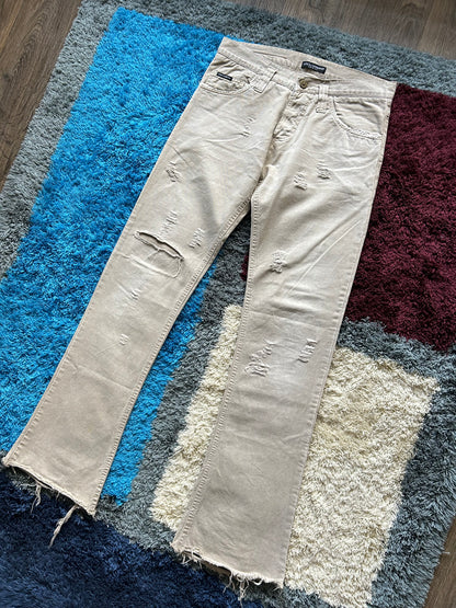 Dolce & Gabbana Flared Distressed Denim