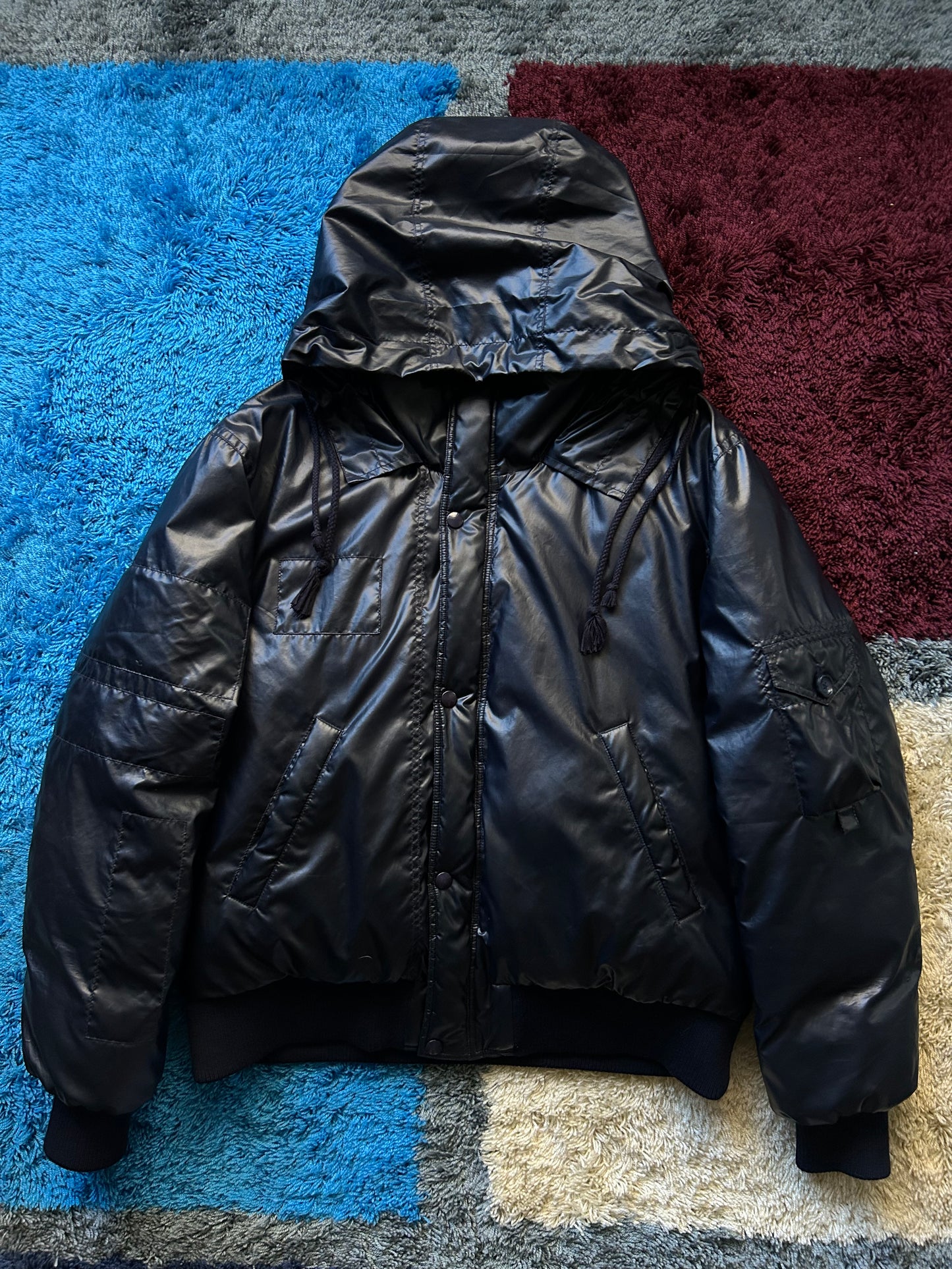 Raf Simons AW05-06 SAMPLE Waxed Puffer Bomber Jacket