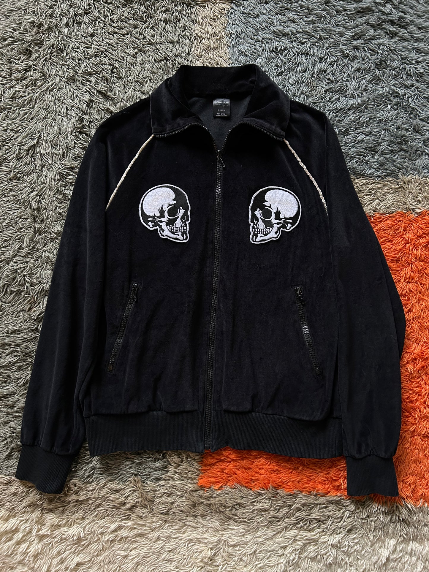 Number (N)ine SS04 Double Skull Velour Jacket